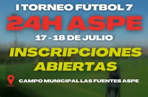 i torneo 24 horas de futbol 7 aspe 2026 logo