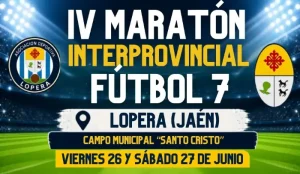 iv maraton interprovincial de futbol 7 en lopera 2026 logo