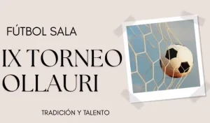 ix torneo de futbol sala ollauri 2026 tradicion y talento logo