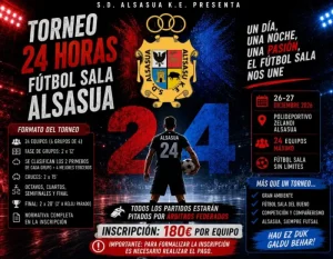 torneo 24 horas de futbol sala de alsasua 2026 logo