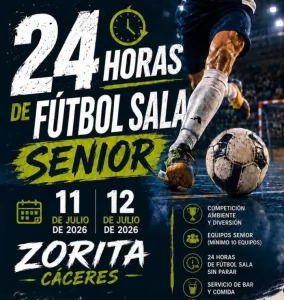 torneo 24 horas de futbol sala senior en zorita 2026 logo
