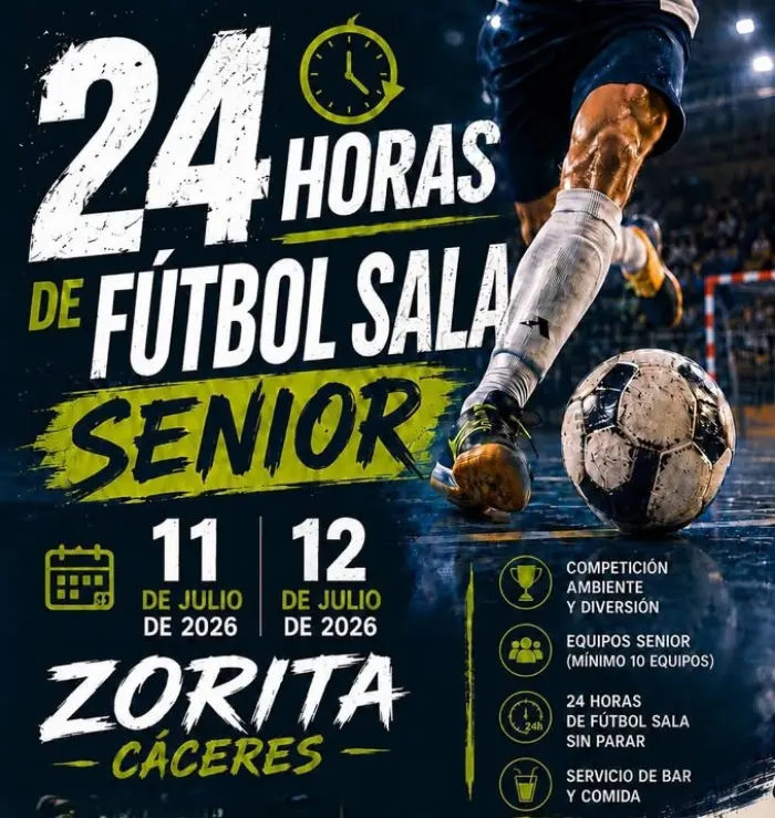 Torneo Torneo 24 Horas de Fútbol Sala Senior en Zorita 2026