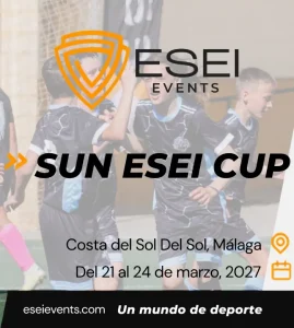 torneo de futbol base sun esei cup marzo de 2027 logo