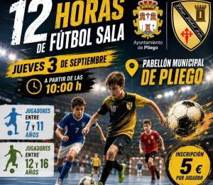 torneo de pliego 12 horas de futbol sala 2026 logo