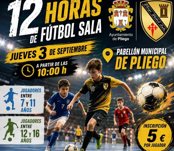 Torneo Torneo de Pliego 12 Horas de Fútbol Sala 2026