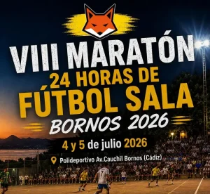 viii maraton 24 horas de futbol sala en bornos 2026 logo