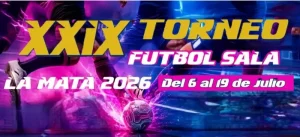 xxix torneo de futbol sala la mata 2026 logo