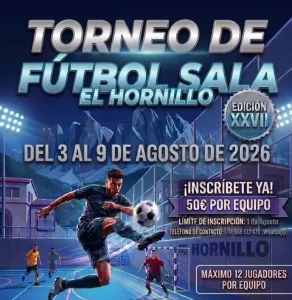 xxvii edicion del torneo de futbol sala el hornillo 2026 logo