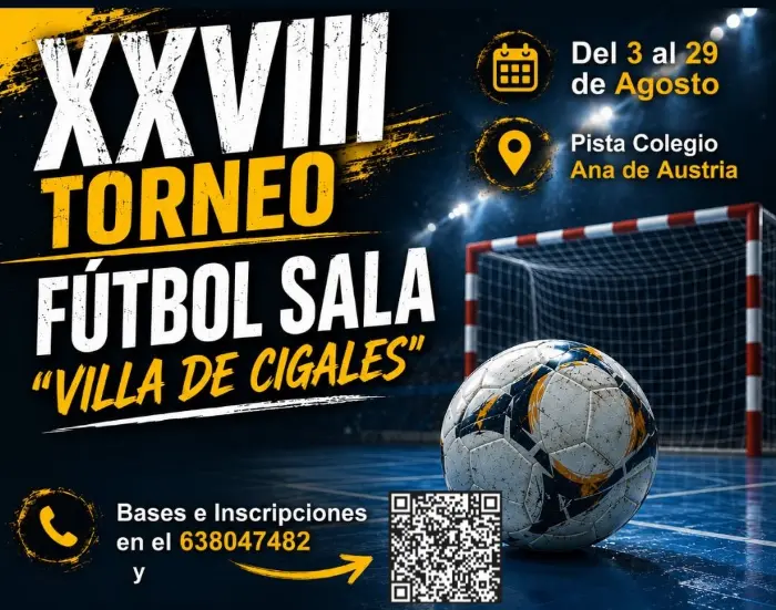 Torneo XXVIII Torneo de Fútbol Sala “Villa de Cigales” 2026