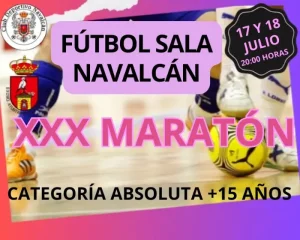xxx maraton de futbol sala navalcan 2026 logo