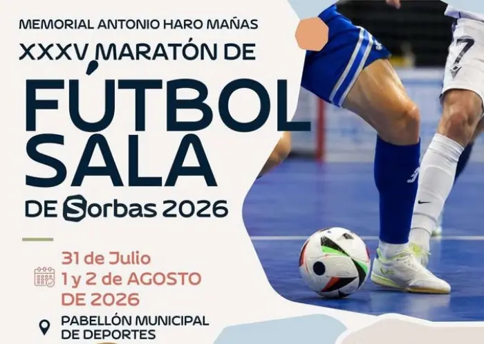 Torneo XXXV Maratón de Fútbol Sala de Sorbas 2026 «Memorial Antonio Haro Mañas»